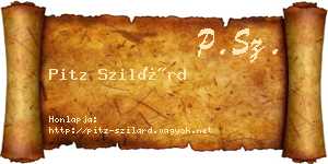 Pitz Szilárd névjegykártya